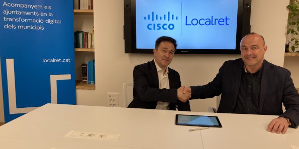 Andreu Vilamitjana (Director General de Cisco Espanya) i Jaume Oliveras (president de Localret)